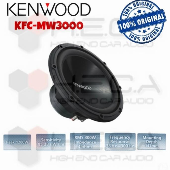Kenwood KFC-MW3000 Subwoofer Pasif Mobil 12" Bass Sub 12 inch Audio Terlaris