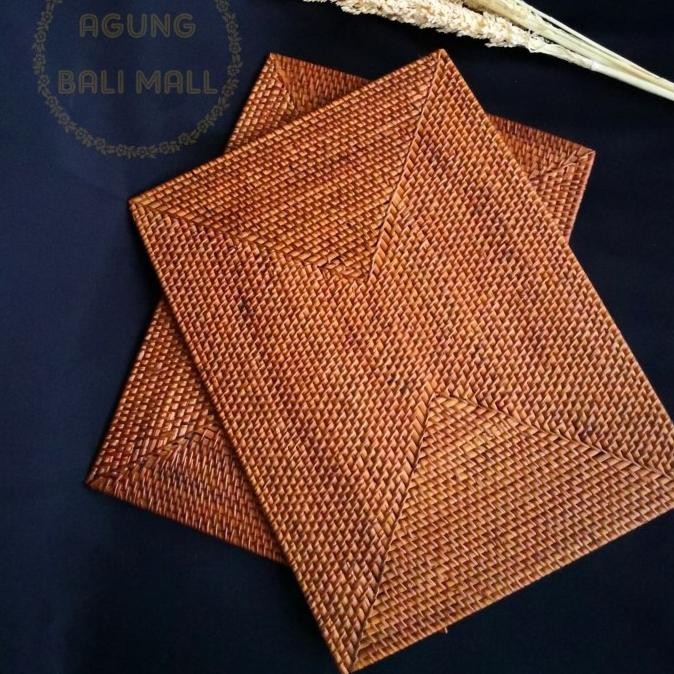 Kualitas terbaik] Placemat rotan | alas piring rotan persegi panjang | tatakan piring