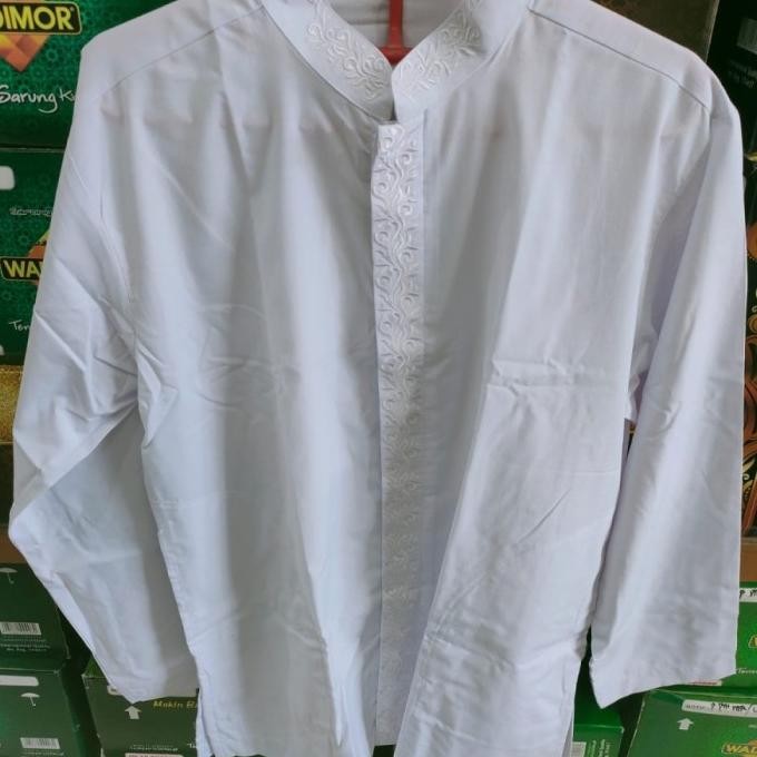 Terlaris Baju Koko Wadimor Lengan Panjang Original Viscose 66 Putih Pria Dewasa Ready Stok