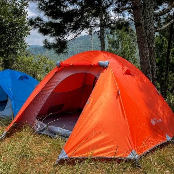 Tenda Camping Outdoor Dobel Layer kapasitas 4 Orang frame aloy Terlaris