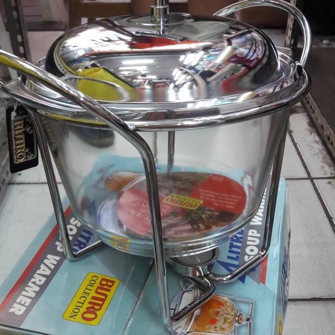PEMANAS KACA PYREX MERK BISTRO 4LITER/ SOUP WARMER/PANCI KACA SOP