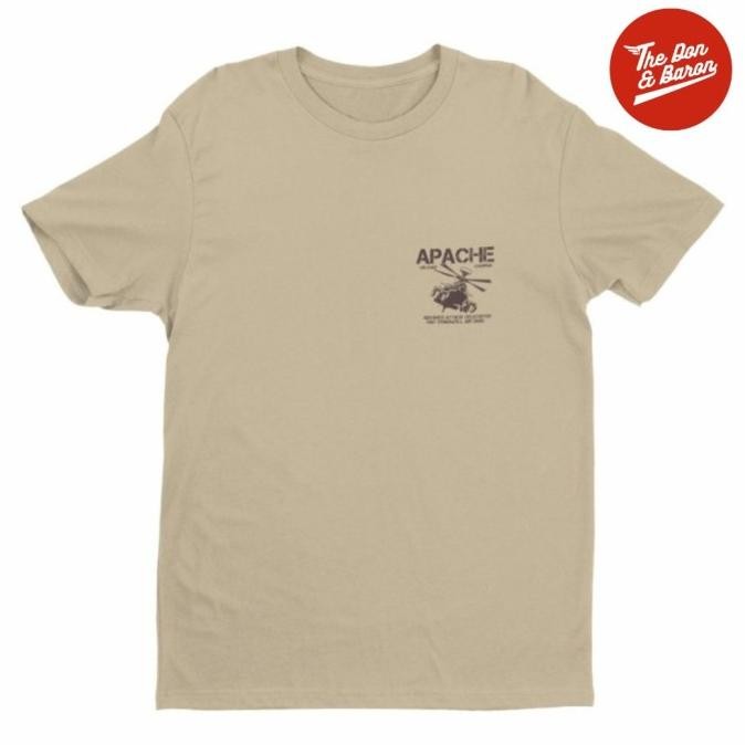 Kaos Vintage Retro Apache Helicopter Military Attack Chopper Terlaris