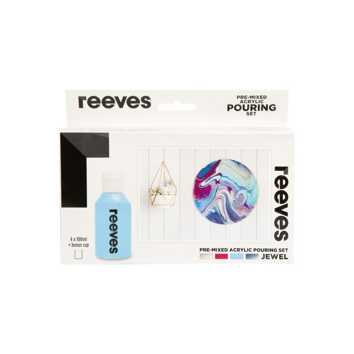 

REEVES Pre-mixed Acrylic Pouring Set Jewel