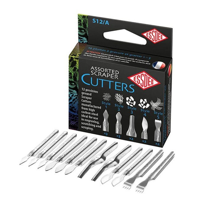 

ESSDEE S12/A Assorted Scraper Cutters Set for Printmaking