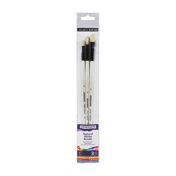 

Daler Rowney Graduate 3 Bristle Long Handle Brush Set