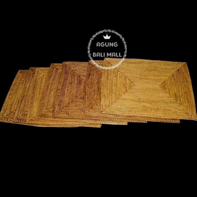 best produk] Placemat ate persegi panjang | alas piring rotan | placemat anyaman