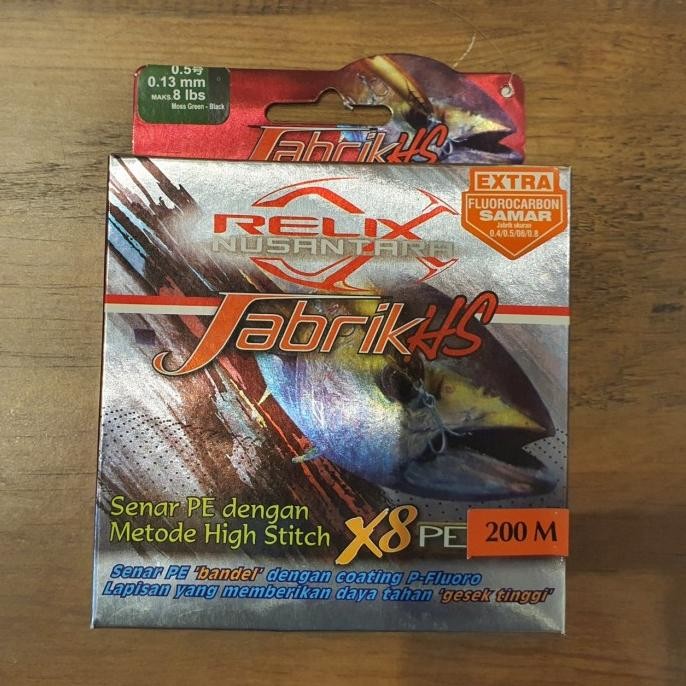 Senar PE Jabrik HS X8 Relix Nusantara PE 0,5 Terlaris