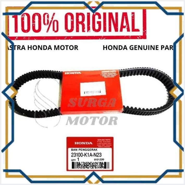 [SUR] VAN BELT TANPA ROLLER BAN PENGGERAK BEAT STREET LED K1A SCOOPY K2F GENIO K0J ORIGINAL HONDA AH