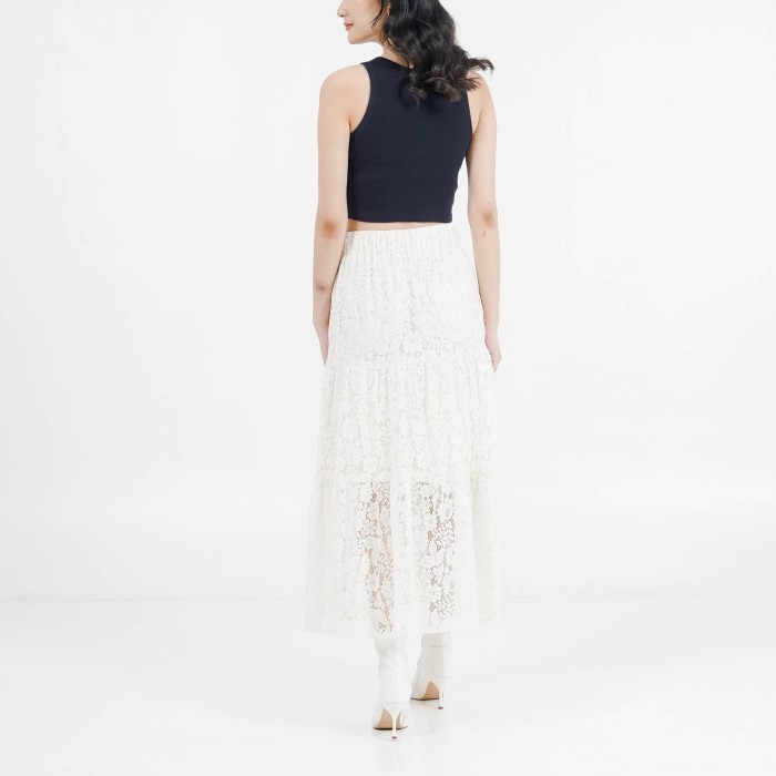 BELANJA ENZY STORIA X THIS IS APRIL ROK PANJANG WANITA KEKINIAN KASUAL ES ISABELLA LACE SKIRT