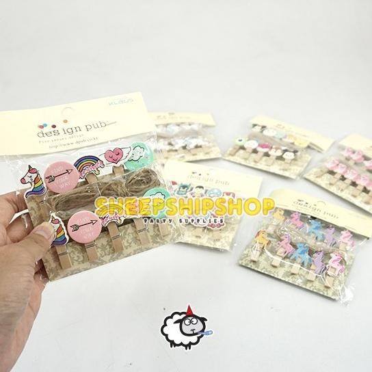 !!!!!!] KLIP KAYU MOTIF/Wooden Peg Photo Clip/Klip Foto Jepitan Kayu 3,5cm