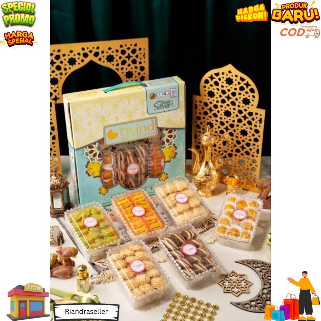 

Ovina Paket Silver - Paket Kue Kering Premiun- Parcel Kue Kering Lebaran D Promo Puncak