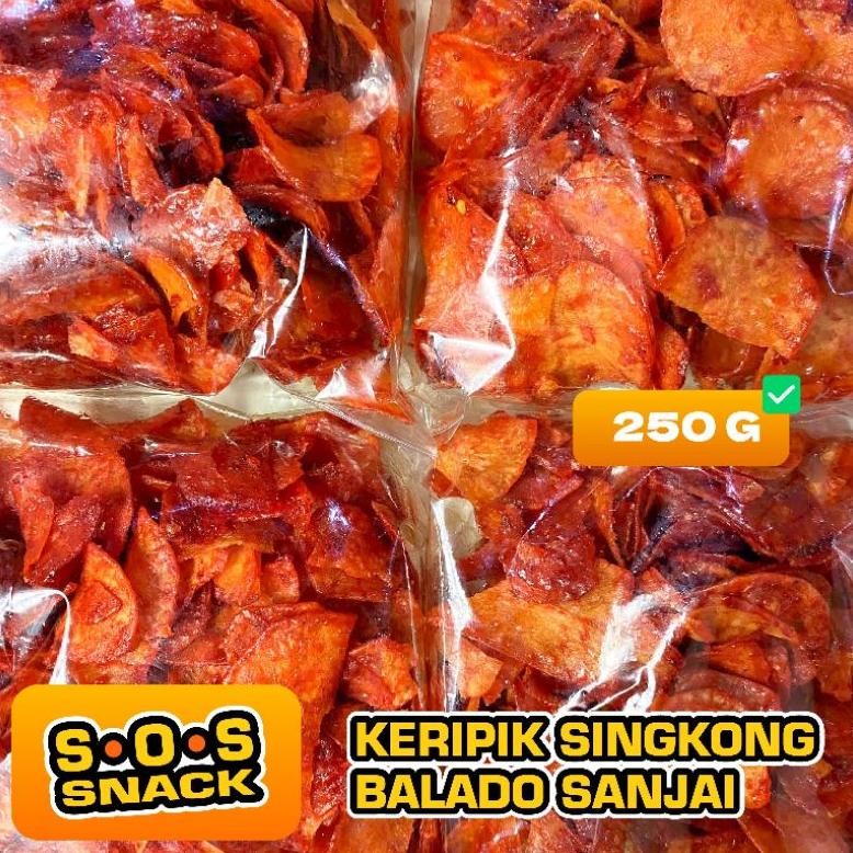 

Grosir Keripik Singkong 250 Gr Balado Sanjay Pedas Manis Padang Sos