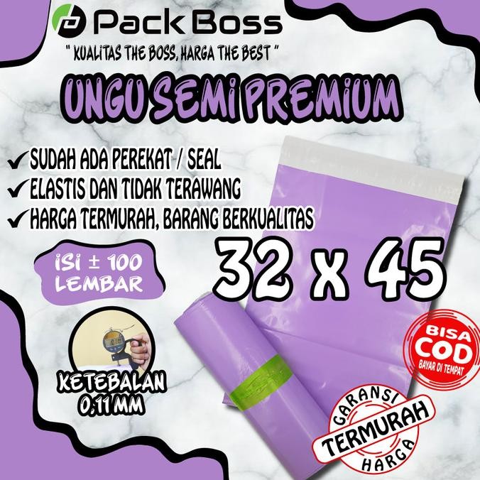 

Sale 32X45 Ungu Semi Premium Polymailer Packaging Online Ada Perekat