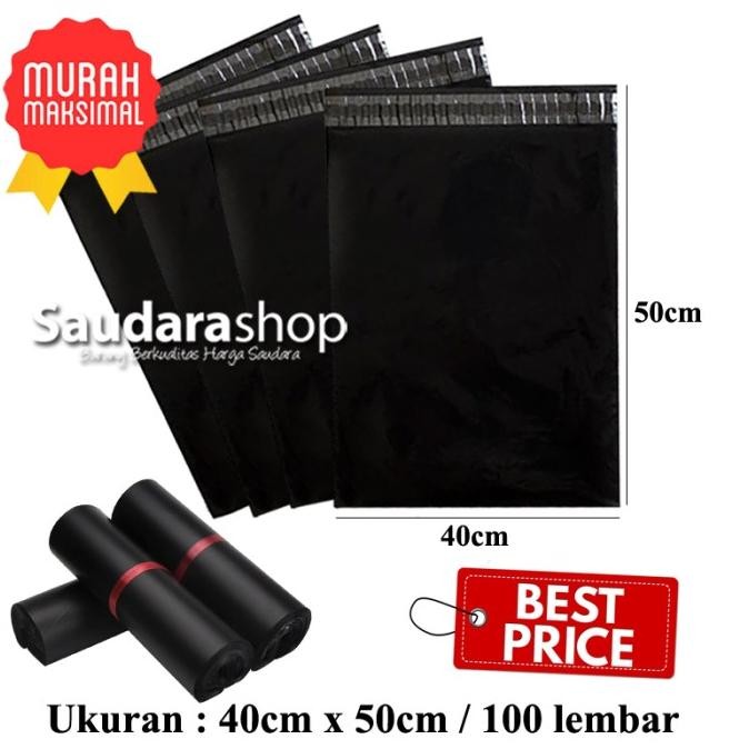 

Sale Polymailer Packing (40Cm X 50Cm) 100 Lembar / Polymailer 40X50 Hitam