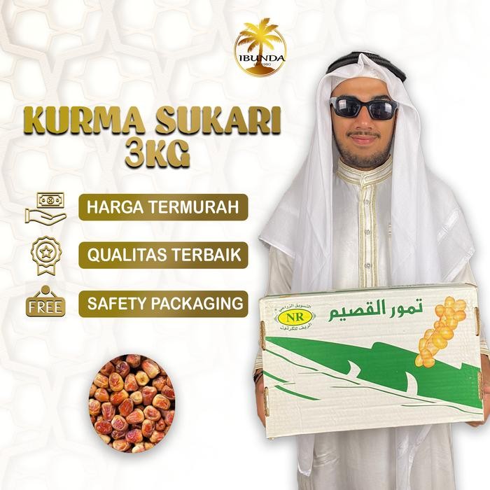 

Kurma Sukari 3Kg Alqaseem Premium {Free Dus Packing dan plastic wrap}