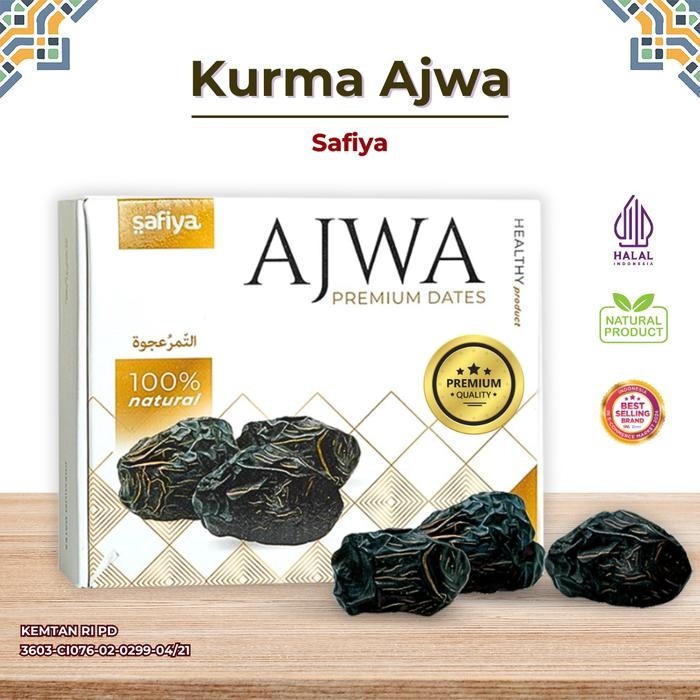 

Kurma Ajwa 500 Gr Safiya Kurma Nabi Azwa Madinah Premium Original
