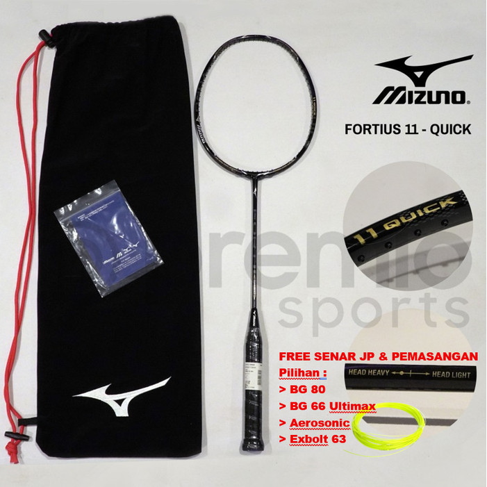 STOK TERBARU RAKET BADMINTON MIZUNO FORTIUS 11 QUICK / POWER - MIZUNO FORTIUS11