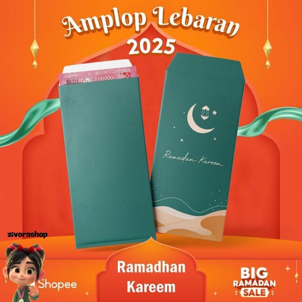 

Paket Hemat 50Pcs Amplop Lebaran Panjang (Harga Grosir) Amplop Thr Panjang/Angpao Idul Fitri Murah/Amplop Lebaran 2025 Diskon