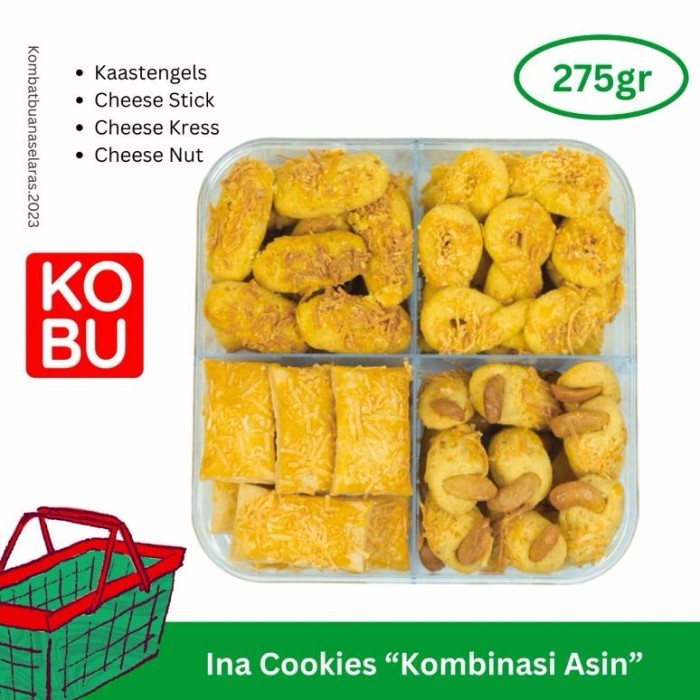 

New! Ina Cookies Kue Kering Kombinasi special Ramadhan Idul Fitri 2025 - Kombinasi Asin Lebaran