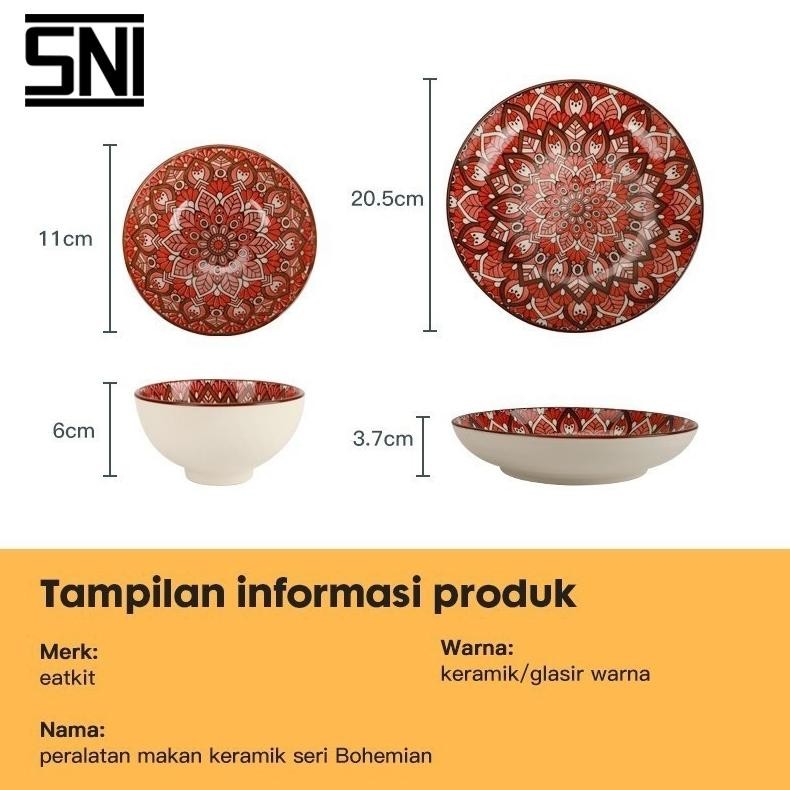 Bisa COD Paus Biru - [SNI] Hampers Mangkok Set / Hampers Piring Keramik Set / Hampers Piring Dan Man