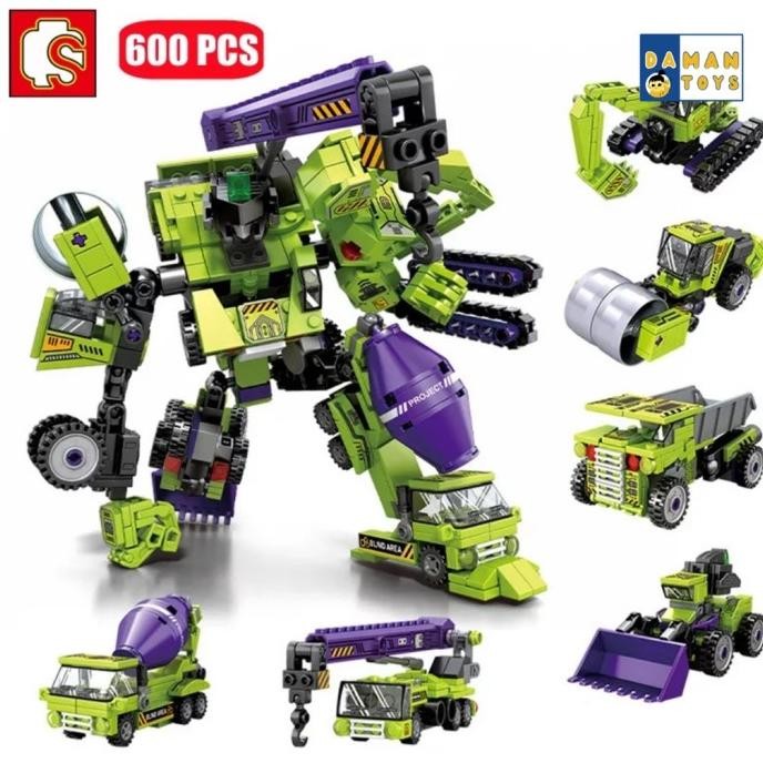 Block Robot Brick Mobil 6 in1 Tranformers Blast Ranger Terlaris