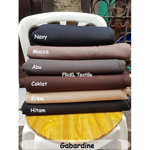 Bahan Kain Jeans Denim Lea Gabardine Permanent Press Celana Formal