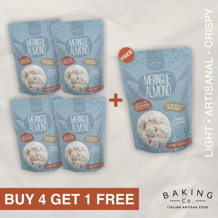 

Meringue Almond Cookie BakingCo - Deal Family Pack Buy 4 get 1 Free