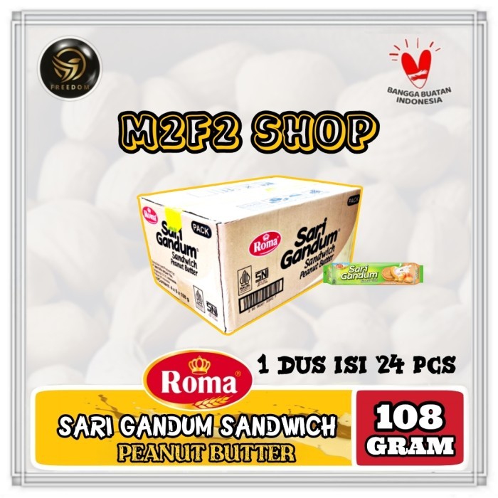 

Roma Biskuit Sari Gandum Sandwich Peanut Butter - 115 gr (Karton)