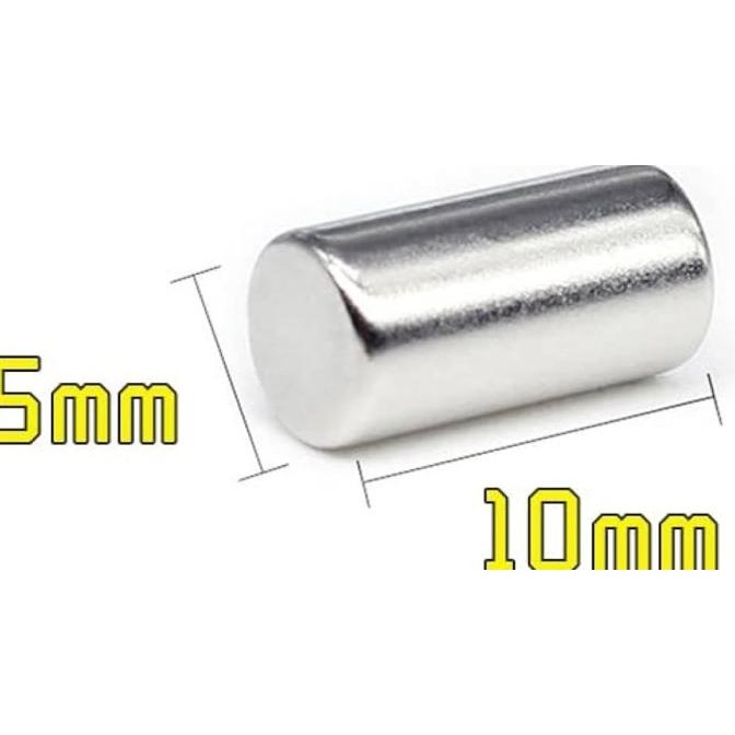 

=====] Strong Magnet Neodymium 5x10mm Silinder dia 5 tbl 10 mm N52 Disc 5x10