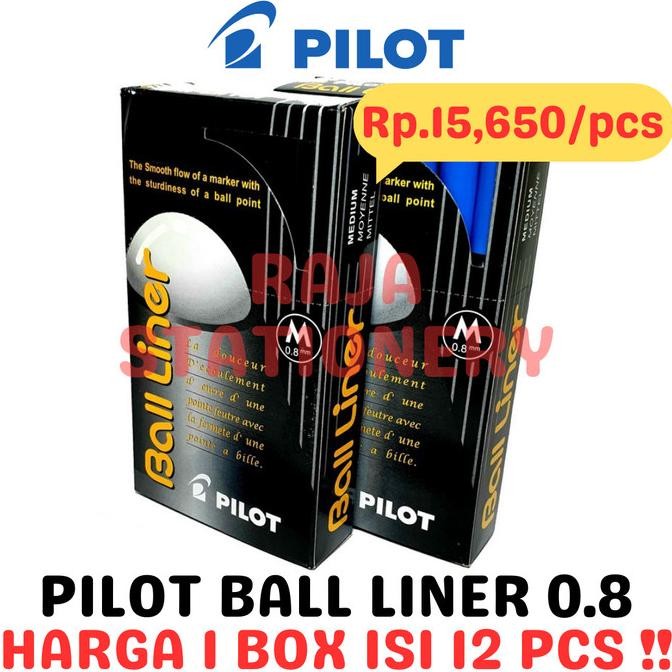 

PILOT BALL LINER 0.8 MEDIUM PULPEN PEN BOLPEN PILOT BALLLINER [12PCS]