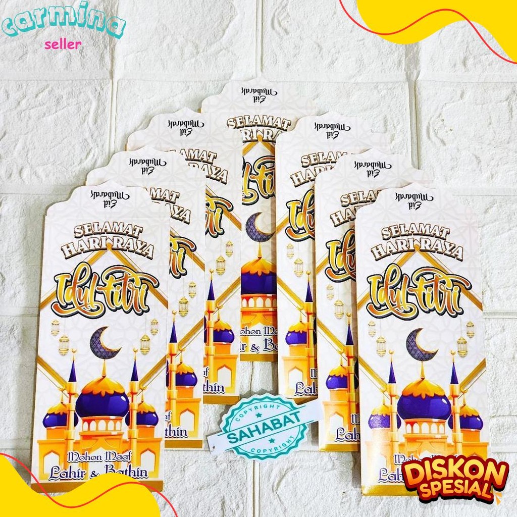 

[ 100 Pcs ] Amplop/Angpau Lebaran Idul Fitri Motif Masjid/Uang Dan Atm Ukuran Panjang Isi 100 Pcs Terlengkap Dan Termurah