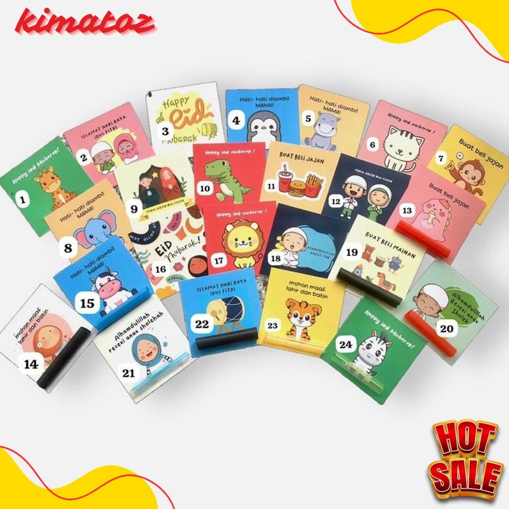 

(100Pcs) Amplop Lebaran Unik Lucu Grosir Uang Diluar Diskon Setengah Harga