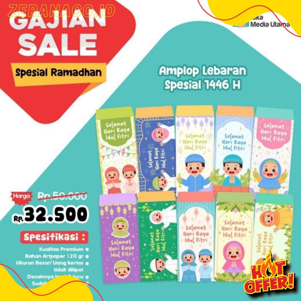 

Ready Amplop Lebaran Edisi 2025 1 Paket Isi 50 Pcs Iska Media Utama - Amplop Lebaran Lucu - Amplop Lebaran Murah - Desain Unik - Uang Diskon