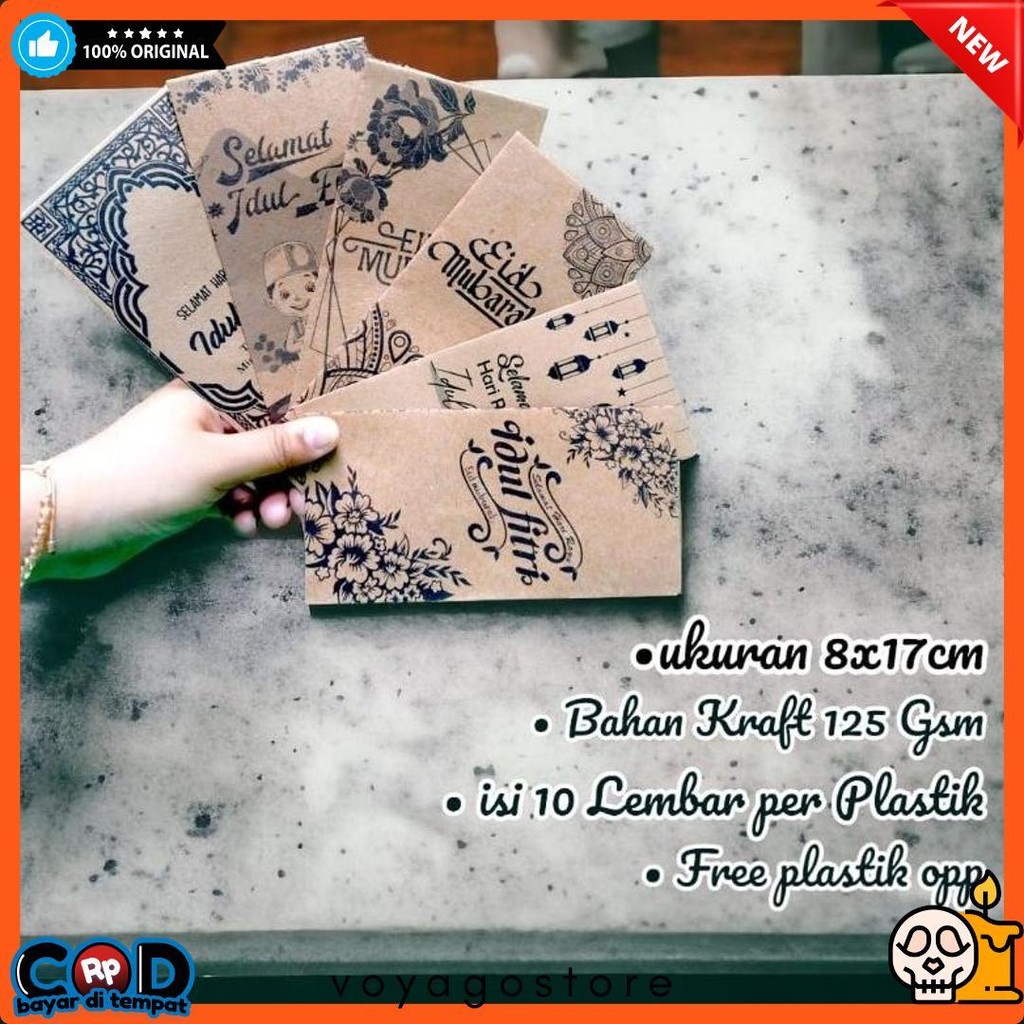 

Amplop Lebaran Craft Besar Grosir ( 1 Kg 250 Pcs ) Diskon