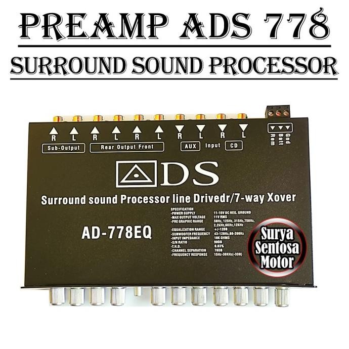 Preamp Parametrik Equalizer Surround Sound Audio Mobil 7 Way Xover Terlaris