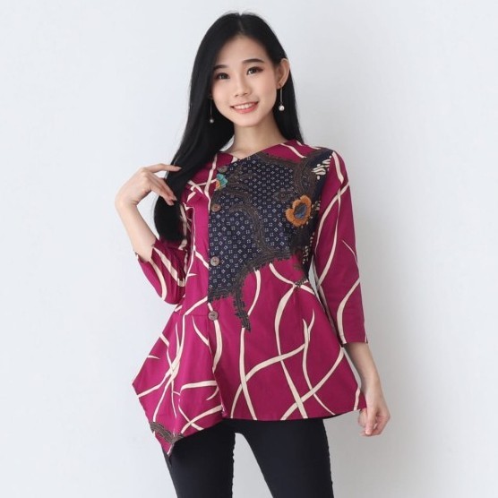 Atasan Batik Wanita Blus Batik Wanita Modern 430 GT