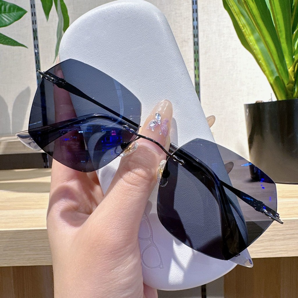 Kacamata Tanpa Bingkai Kacamata Hitam Tanpa Bingkai Antisilau UV