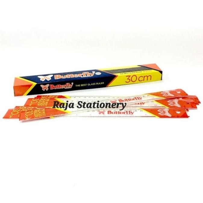 

BUTTERFLY RULER 30CM PENGGARIS KUPU KUPU 30CM PANJANG PLASTIK [12PCS]