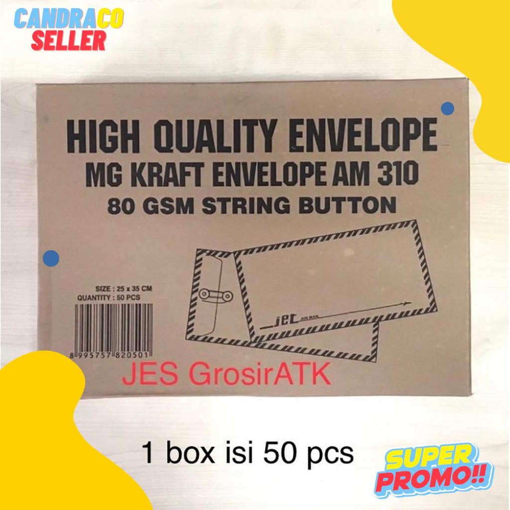 

Amplop Coklat Tali 310 (1 Box Isi 50 Pcs) Terlengkap Dan Termurah