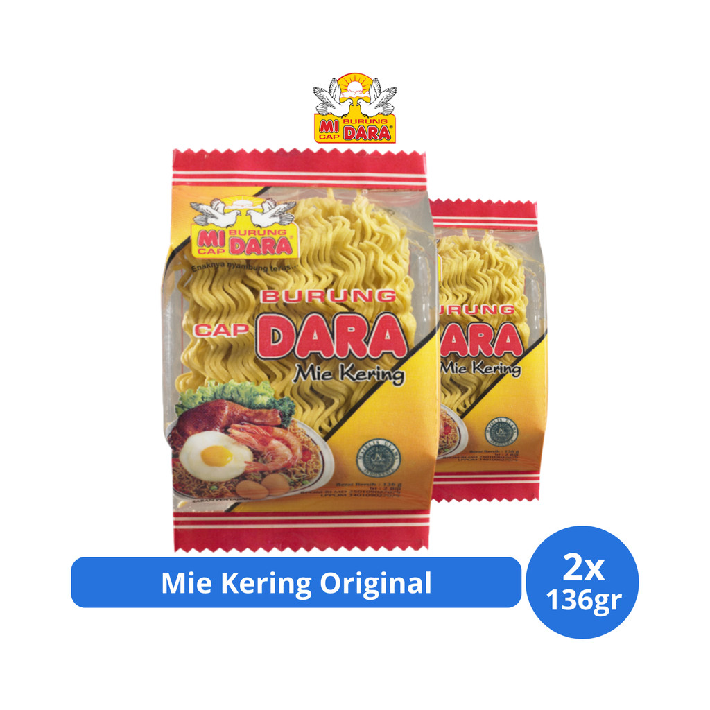 

Burung Dara Mie Kering Original 136gr x 2 pcs