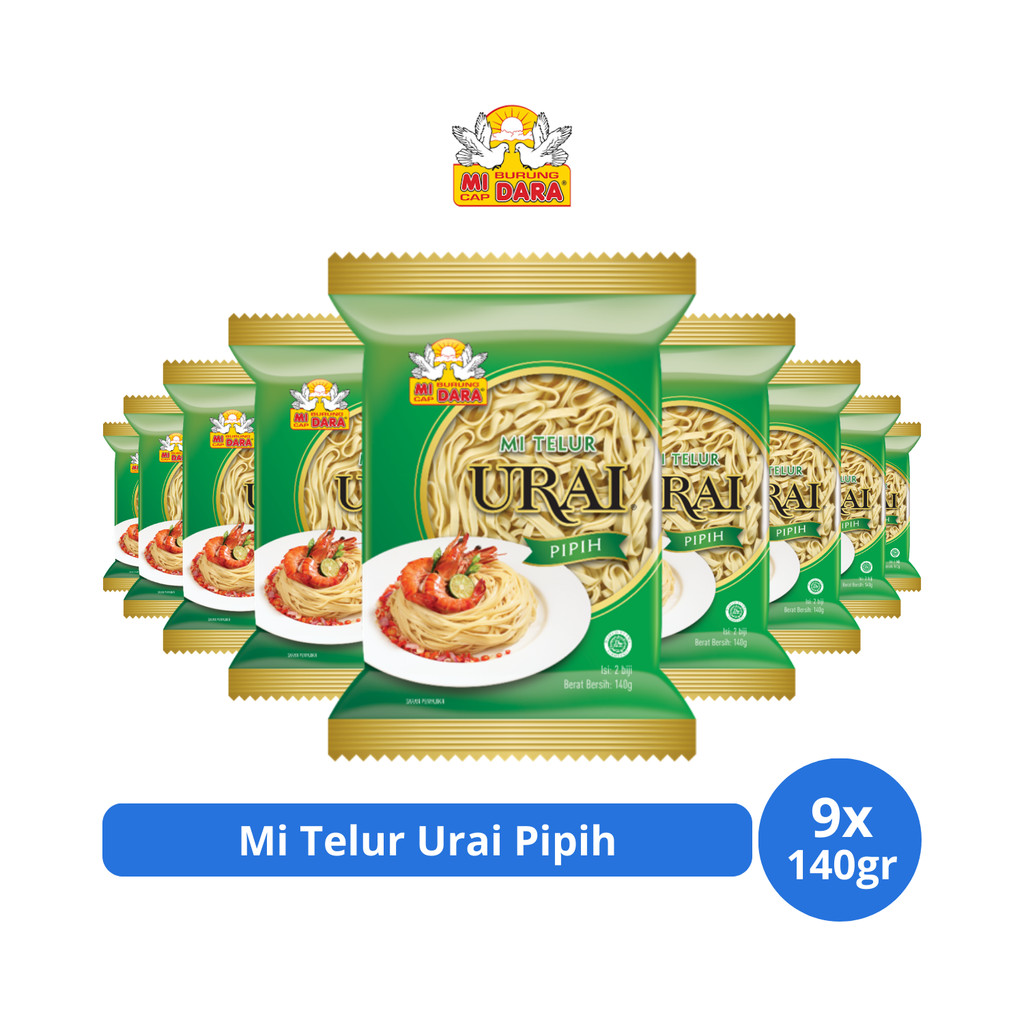 

Burung Dara Mi Telur Urai Pipih 140gr x 9 pcs