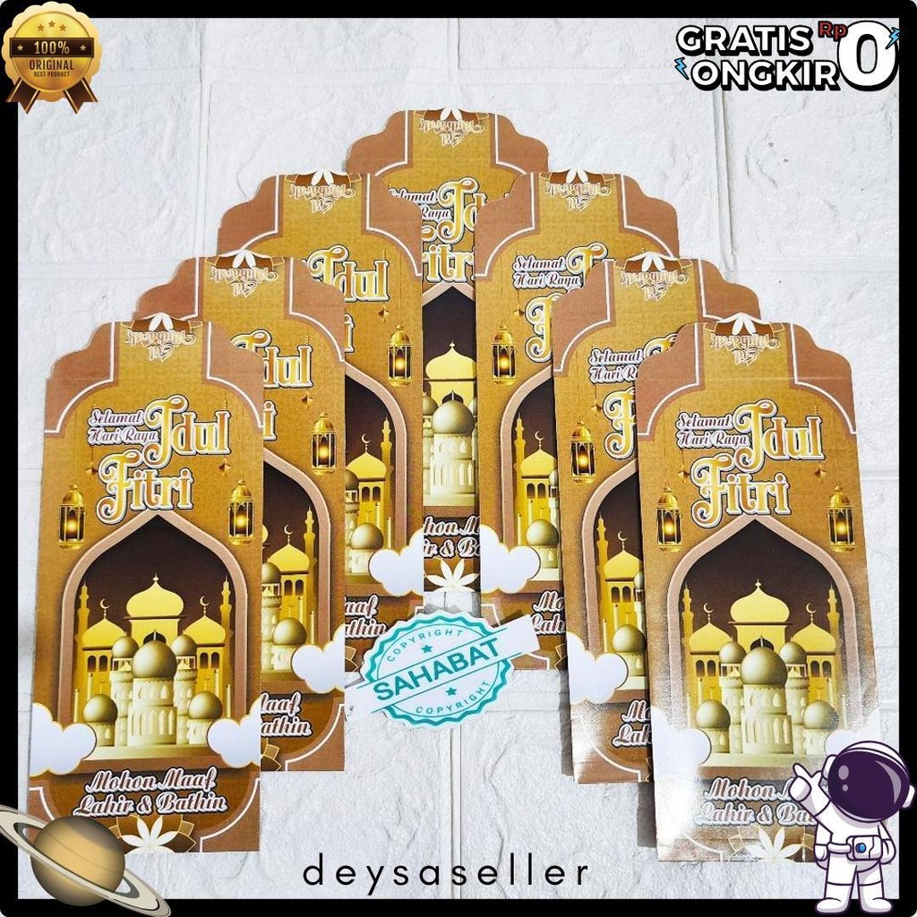 

[ 100 Pcs ] Amplop/Angpau Lebaran Idul Fitri Motif Masjid/Uang Dan Atm Ukuran Panjang Isi 100 Pcs Diskon