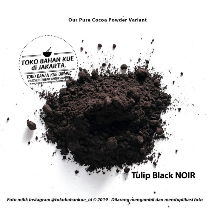 Pure Cocoa Powder Tulip NOIR Hitam Chocolatier Bubuk Coklat Tulip 500g