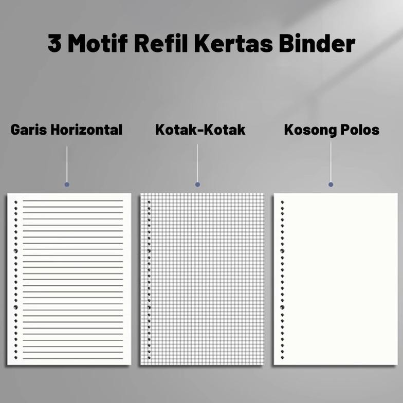 

we-53 [READY] Aimilo 60 Lembar Kertas Isi Ulang Binder A5/B5 Loose Leaf Refill Buku Binder Aesthetic Premium
