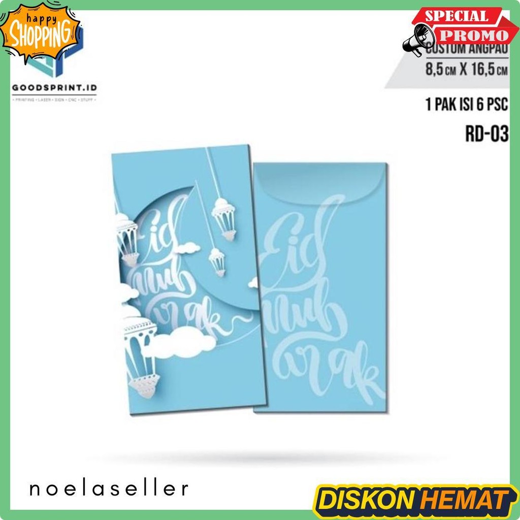

Amplop Thr Lebaran / Amplop Lebaran Idul Fitri Isi 6 Pcs / Amplop Ukuran 16X8 Cm Diskon Setengah Harga