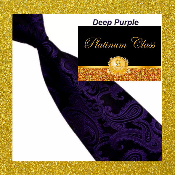 dasi batik import pria besar warna ungu tua platinum class