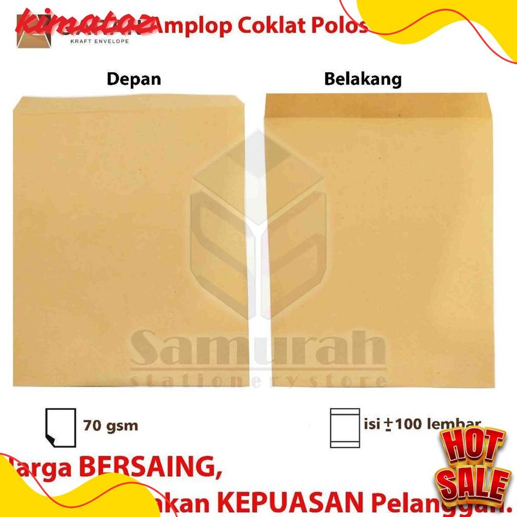 

Amplop Kertas Coklat Garan Ukuran Map 29 X 40 Cm / Amplop Dokumen Besar 1 Pak Isi 100 Lembar Tebal 70 Gsm / Gram 29X40 Flash Sale! Diskon Hingga 70%