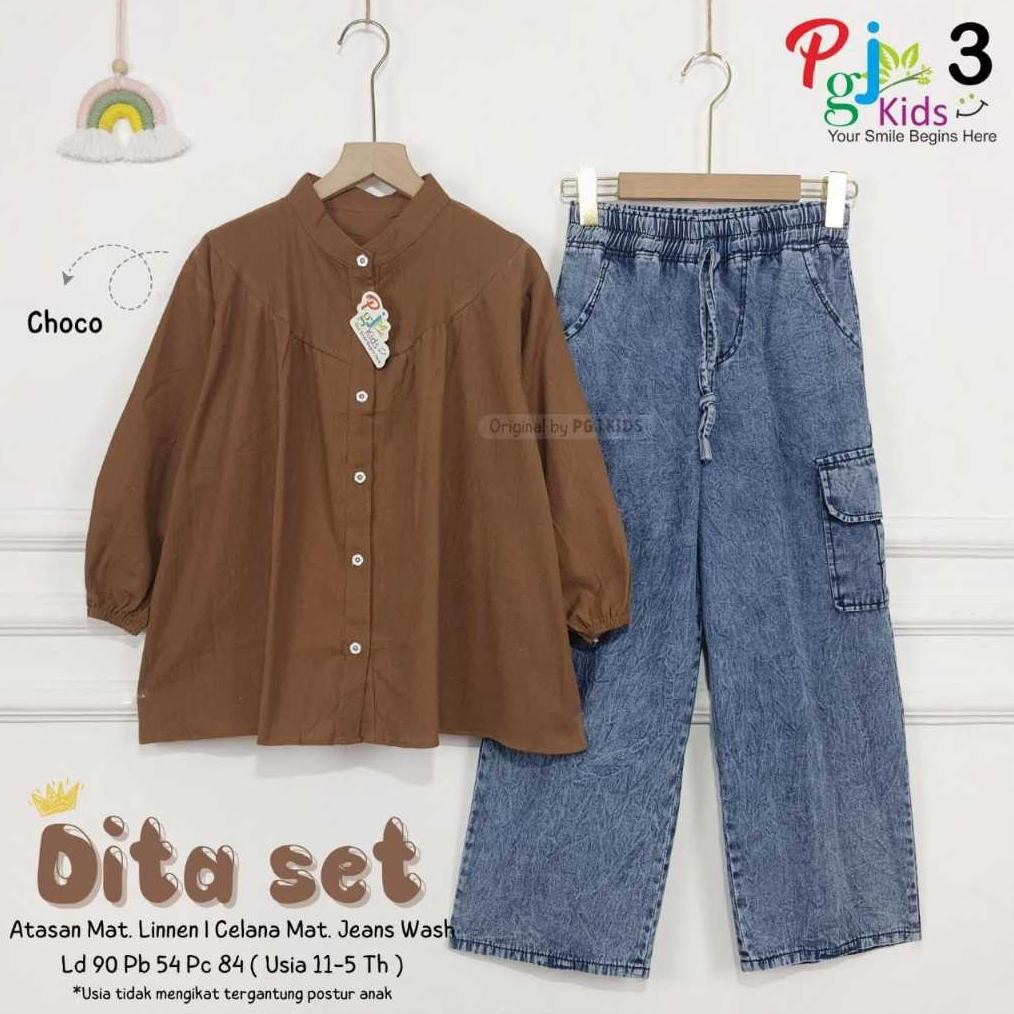 Terbaru Setelan Jeans Anak Perempuan 9-15 Tahun Dita Giselle Lea Luly Mizu Rafaela Regina Shelsa Ziv