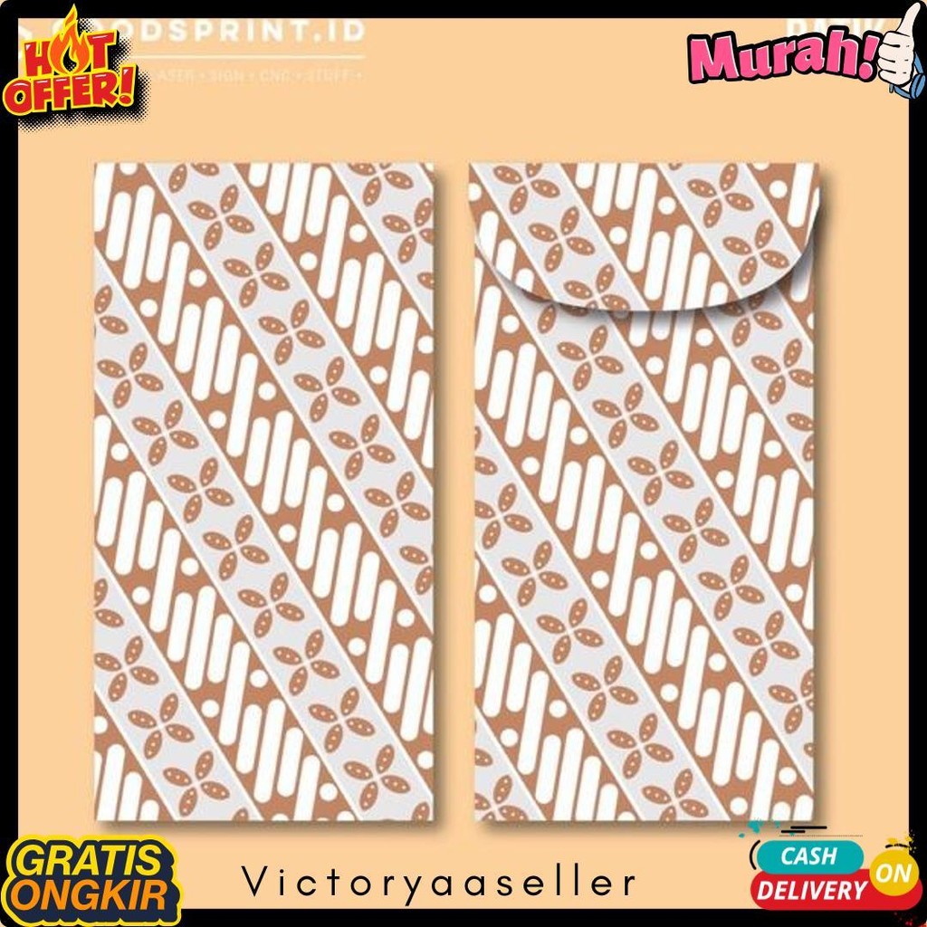 

6 Pcs Angpao Wedding Amplop Kondangan Motif Batik Angpao Panjang Amplop Uang Flash Sale! Diskon Hingga 70%