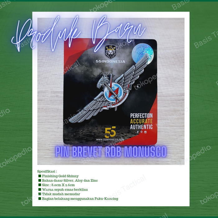 PIN BREVET RDB MONUSCO 55 INDONESIA